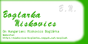 boglarka miskovics business card